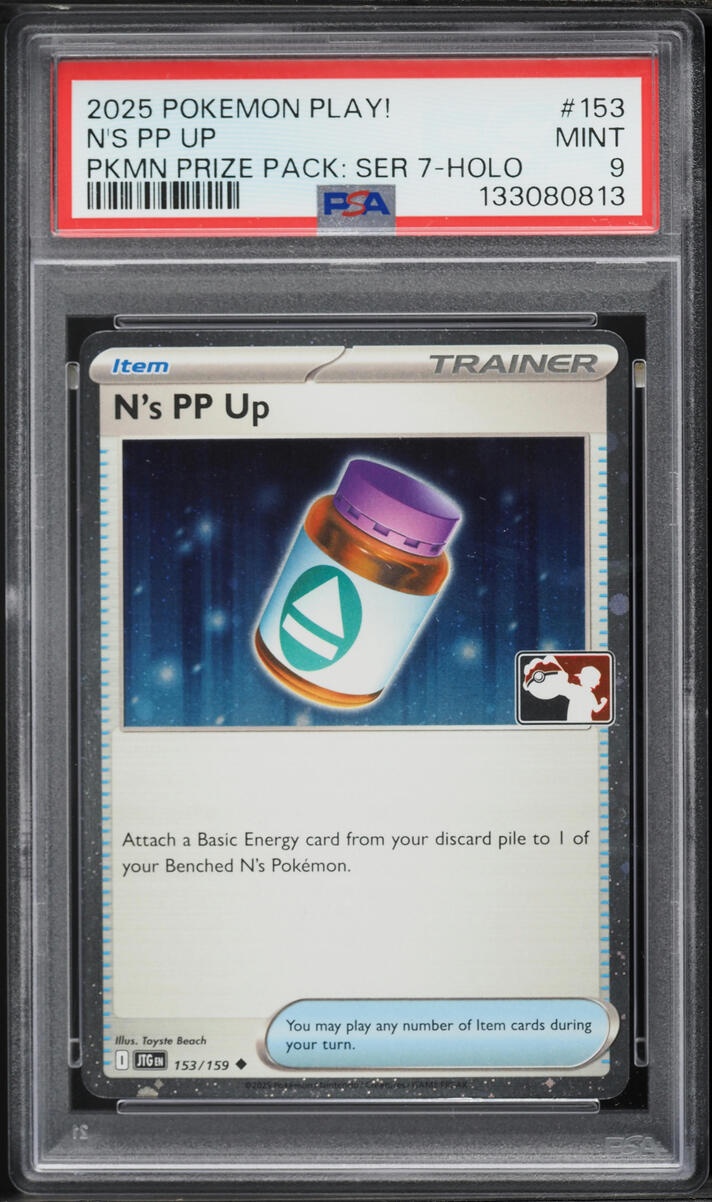 2025 TCG Play! Pokemon Prize Pack Series 7 N's Pp Up Cosmos Foil #153