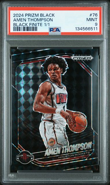2024 Panini Prizm Black Black Finite Amen Thompson #76 /1