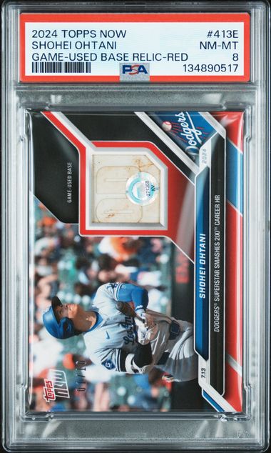 2024 Topps Now Game-Used Base Relic-Red Shohei Ohtani #413E