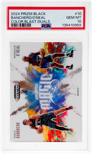 2024 Panini Prizm Black Color Blast Duals Paolo Banchero/Shaquille O'Neal #10