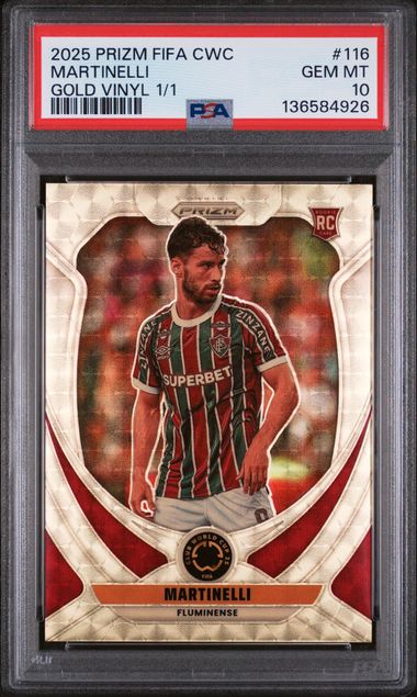 2025 Panini Prizm Fifa Club World Cup Gold Vinyl 1/1 Martinelli #116