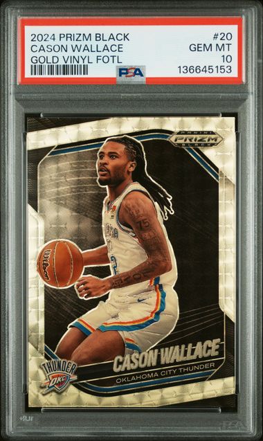 2024 Panini Prizm Black Gold Vinyl Fotl Cason Wallace #20 /5