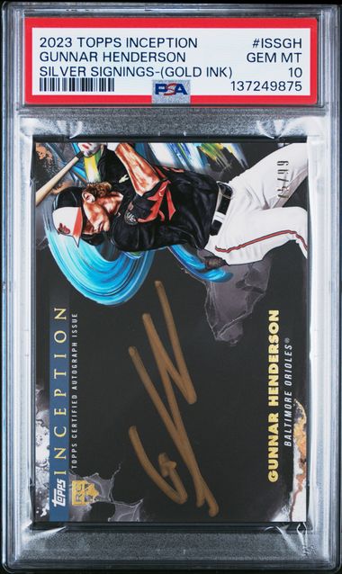 2023 Topps Inception Inception Silver Signings (Gold Ink) Gunnar Henderson #ISSGH