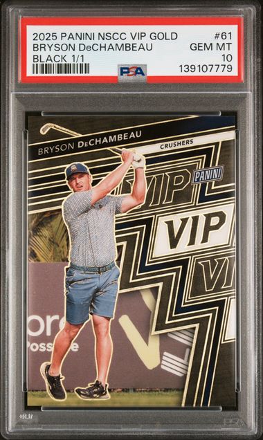 2025 Panini National Sports Collectors Convention VIP Gold Black 1/1 Bryson Dechambeau #61