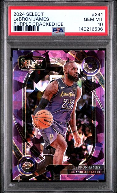 2024 Panini Select Purple Cracked Ice LeBron James #241