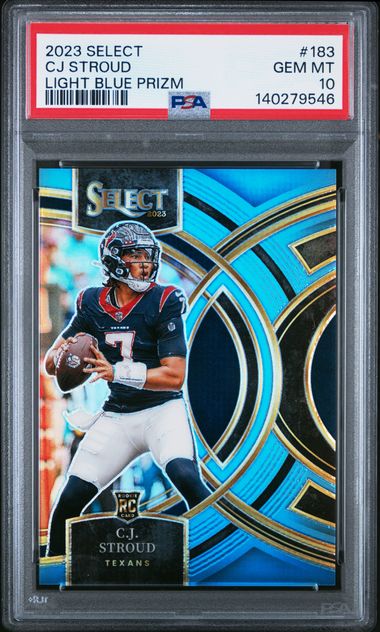 2023 Panini Select Premier Level Light Blue Prizm CJ Stroud #183 /99