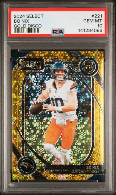 2024 Panini Select Gold Disco Bo Nix #221
