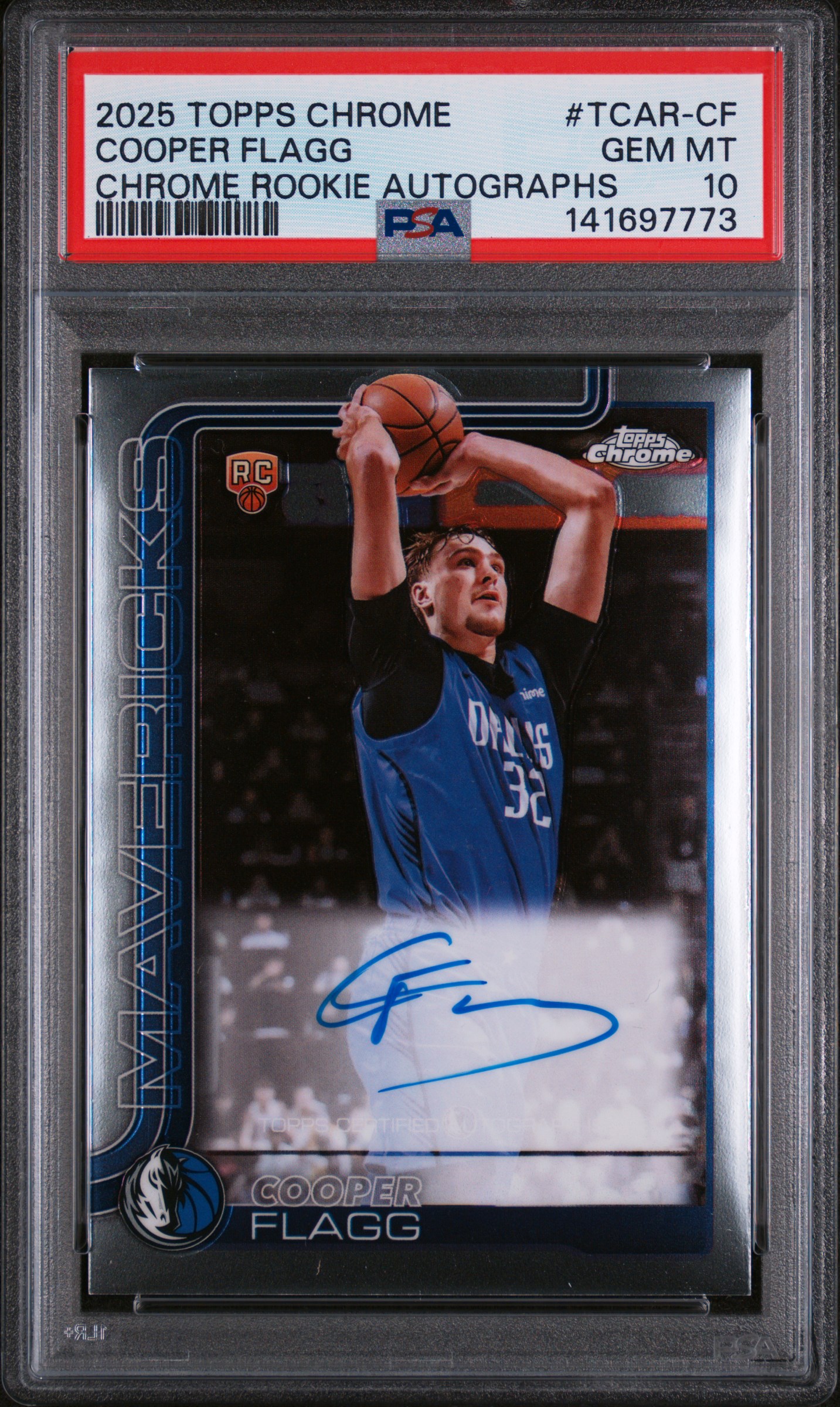 2025 Topps Chrome Rookie Autograph Cooper Flagg #TCARCF