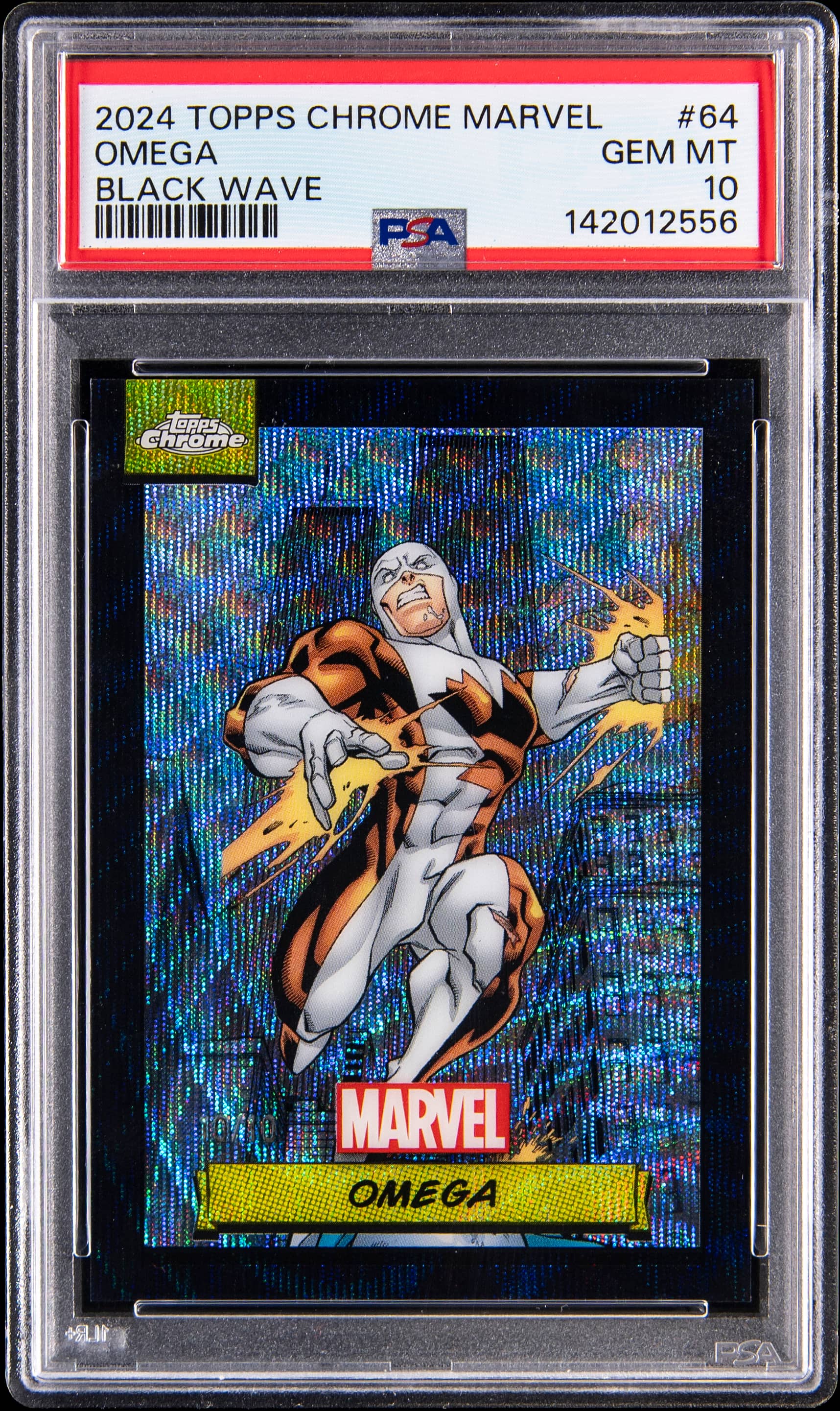 2024 Topps Chrome Marvel Black Wave Omega #64 /10