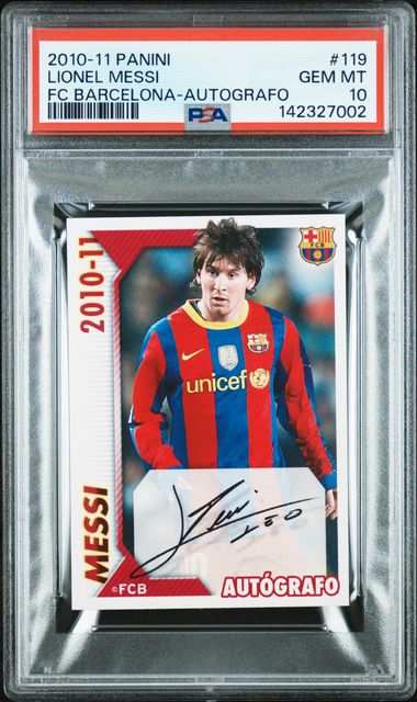 2010 Panini Fc Barcelona Autograph Lionel Messi #119