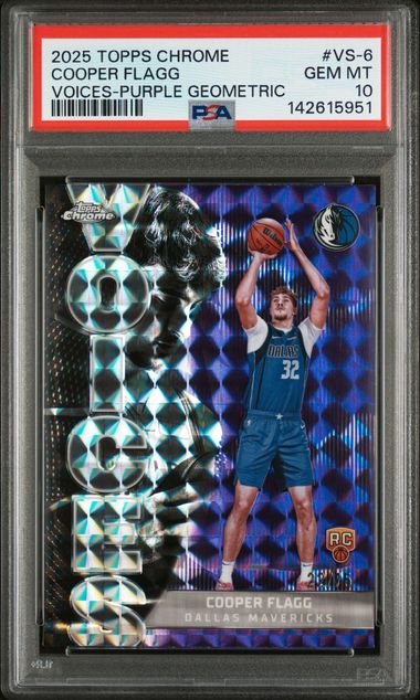 2025 Topps Chrome Purple Geometric Refractor Cooper Flagg #VS-6