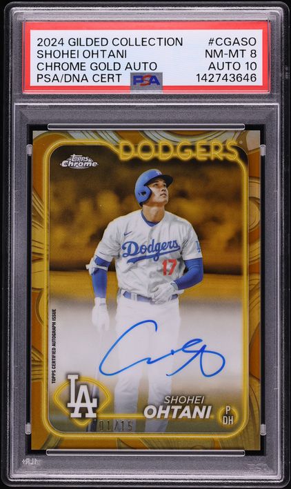 2024 Topps Gilded Collection Chrome Gold Autographs Shohei Ohtani #CGA-SO