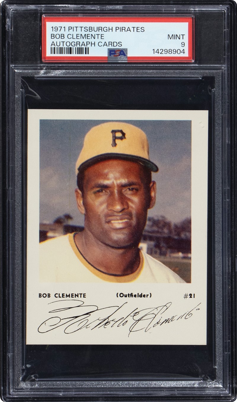 1971 Pittsburgh Pirates Autograph Cards Roberto Clemente  PSA 9 MINT
