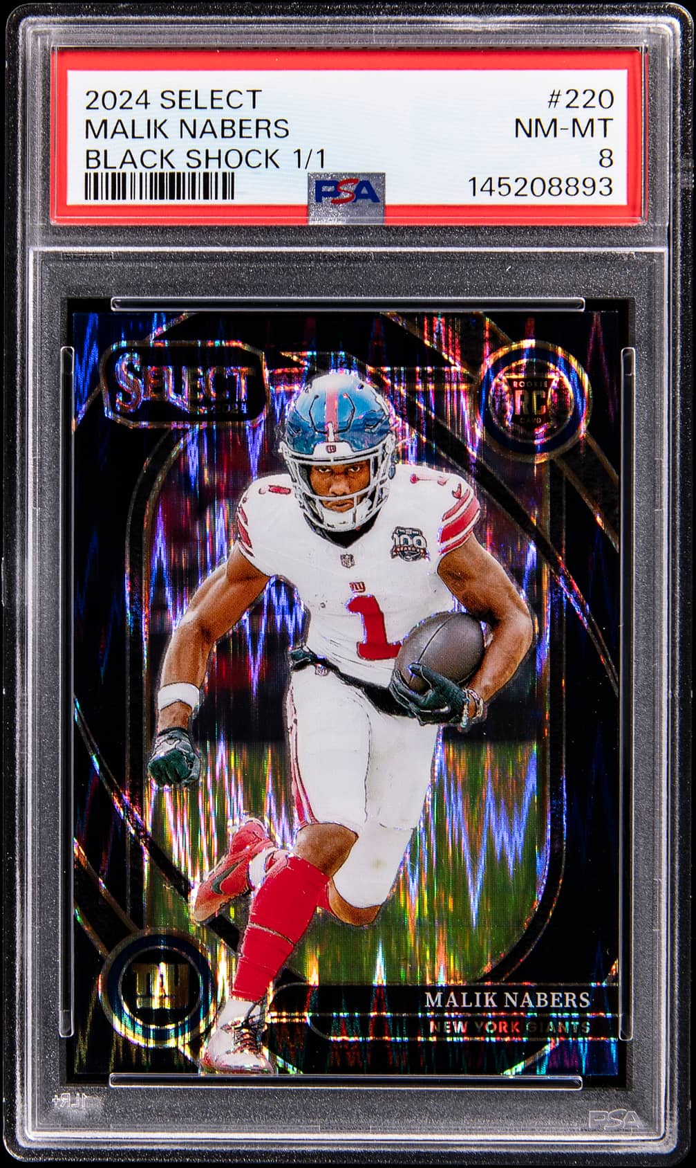 2024 Panini Select Black Shock 1/1 Malik Nabers #220