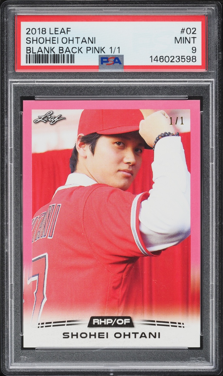 2018 Leaf Ohtani Retail Blank Back Pink 1/1 Shohei Ohtani #02