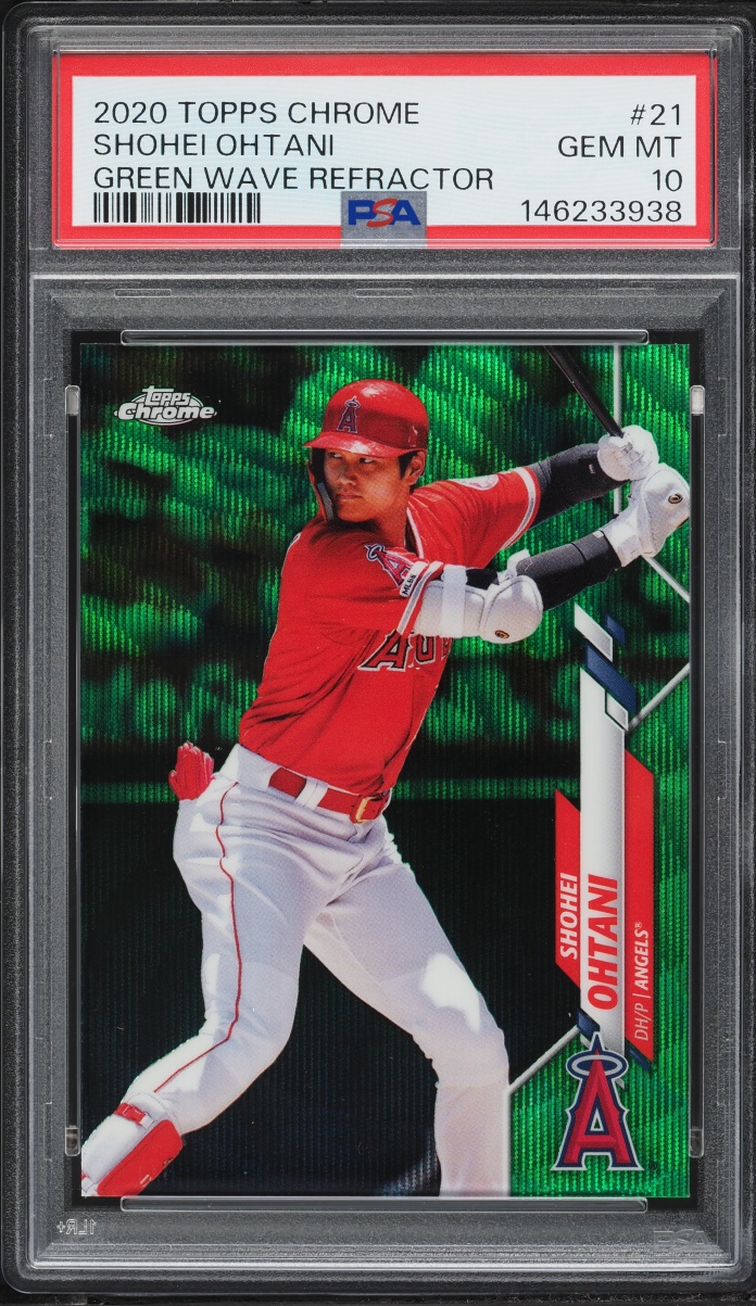 2020 Topps Chrome Green Wave Refractor Shohei Ohtani #21 /99