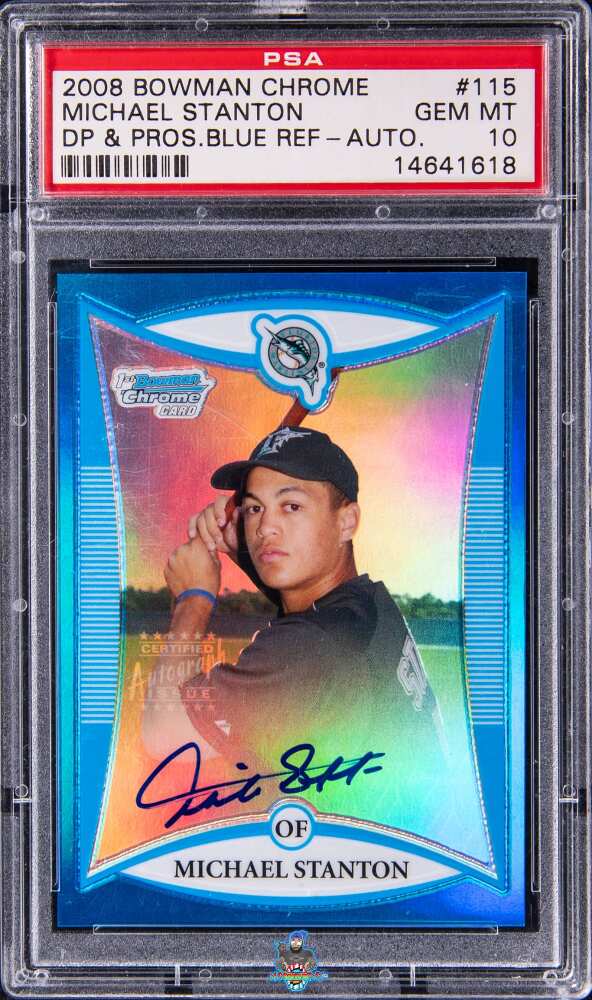 2008 Bowman Chrome Draft Prospects Blue Refractor Giancarlo Stanton #BDPP115 /150