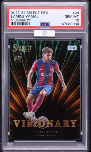 2023 Select FIFA Visionary Lamine Yamal ROOKIE #24 MBA PSA 10 GEM MINT