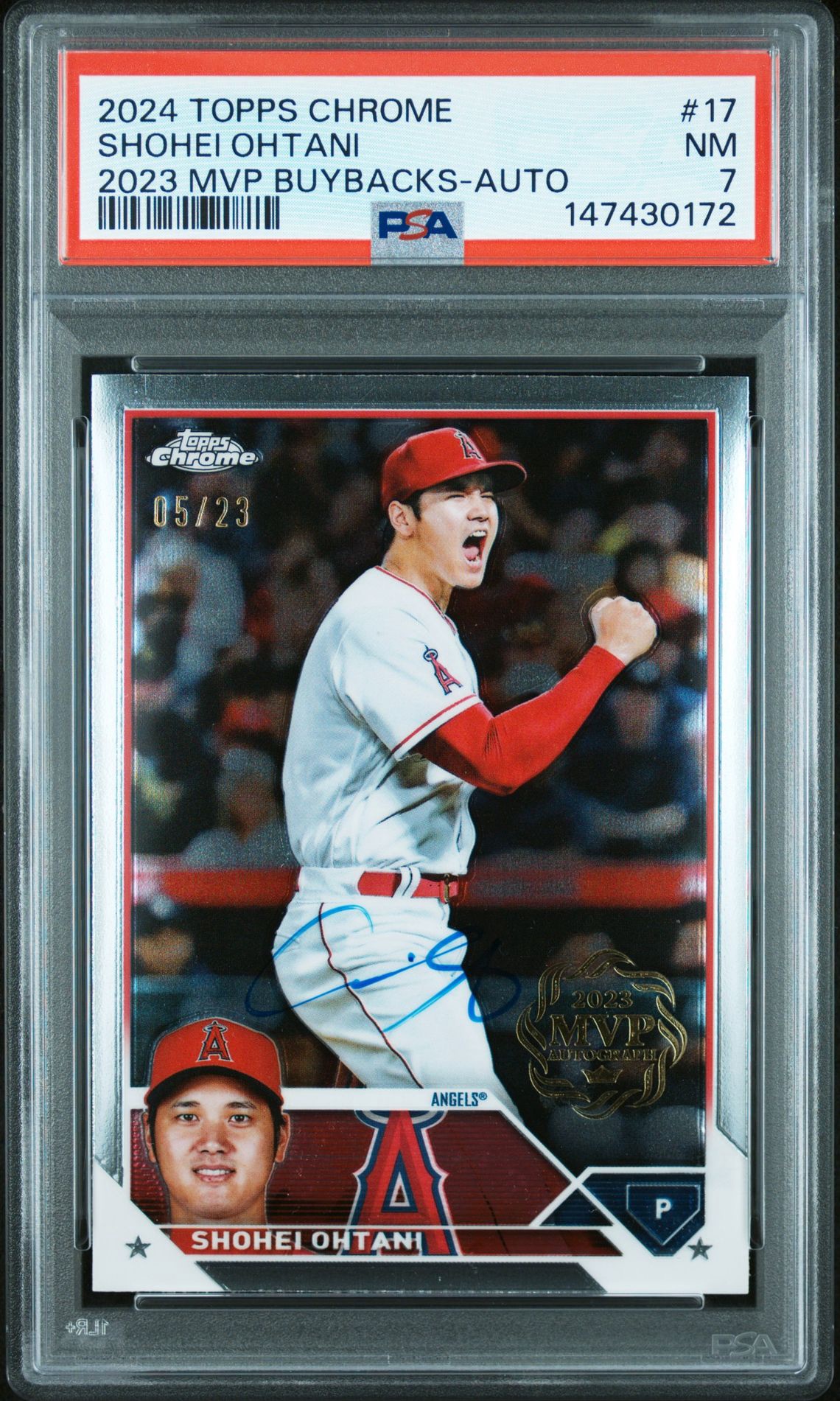 2024 Topps Chrome 2023 Topps Chrome MVP Buybacks Autograph Shohei Ohtani #17