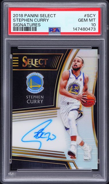 2018 Panini Select Signature Stephen Curry #SG-SCY /49