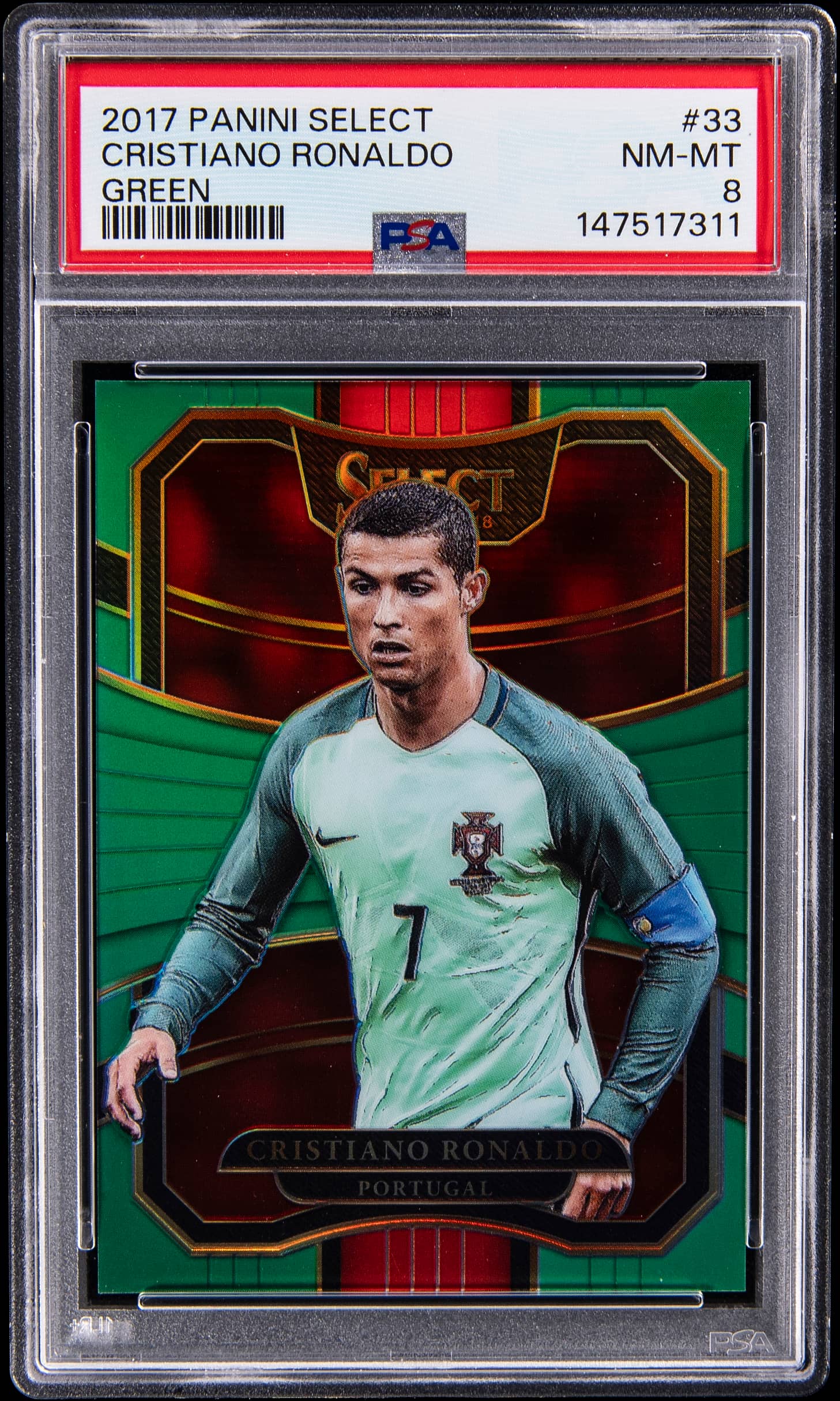 2017 Panini Select Green Cristiano Ronaldo #33 /5