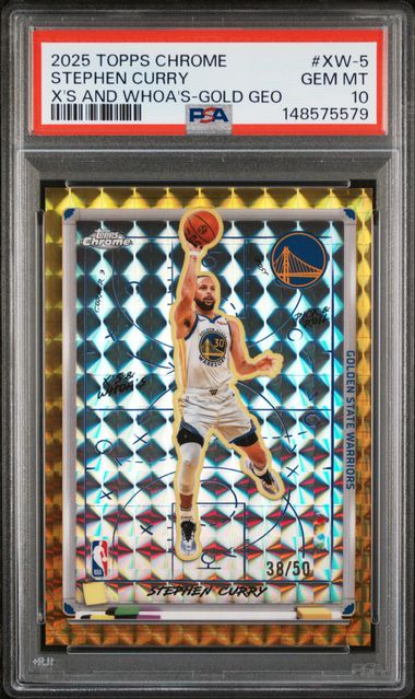 2025 Topps Chrome X's and Whoa's Gold Geometric Stephen Curry #XW-5
