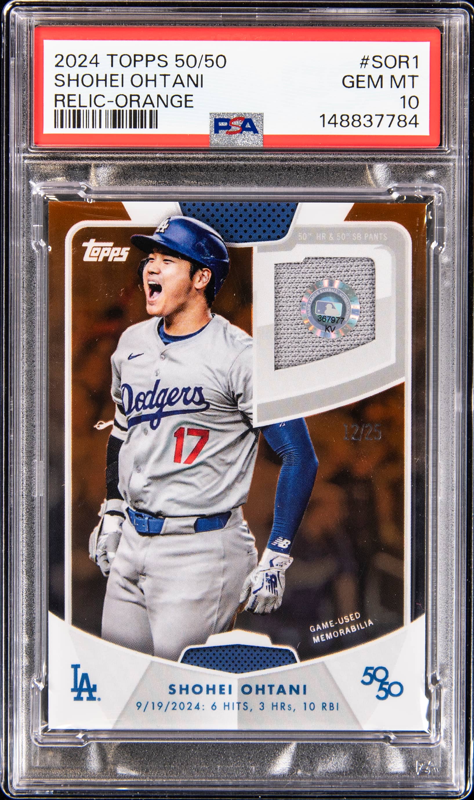 2024 50/50 Ohtani Relic Orange Foil Shohei Ohtani #SOR1