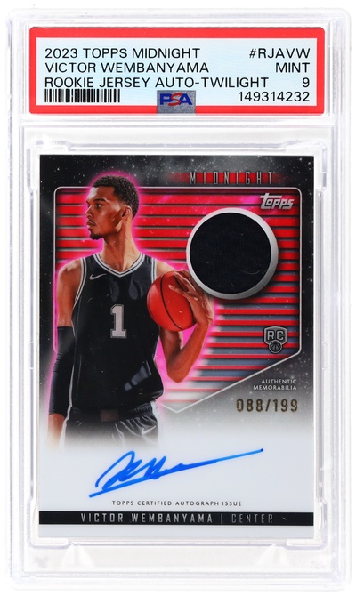2023 Topps Midnight Rookie Jersey Autograph Twilight Victor Wembanyama #RJAVW /199