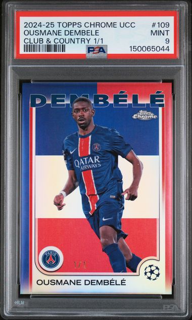 2024 Topps Chrome UEFA Club Competitions Club & Country 1/1 Ousmane Dembele #109