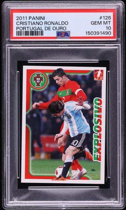 2011 Panini Portugal De Ouro Cristiano Ronaldo #126 PSA 10 GEM MINT