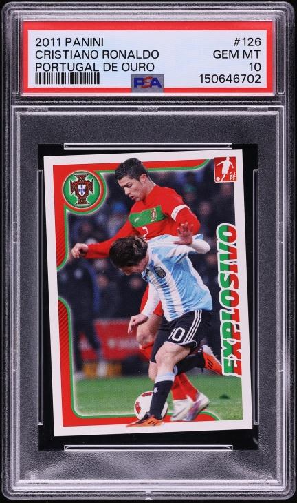 2011 Panini Portugal De Ouro Cristiano Ronaldo #126 PSA 10 GEM MINT