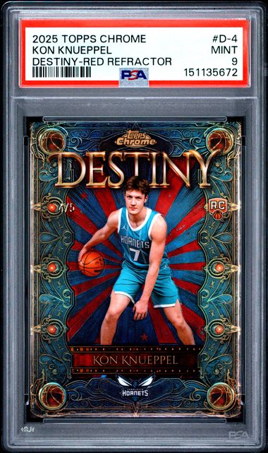 2025 Topps Chrome Destiny Red Refractor Kon Knueppel #D-4