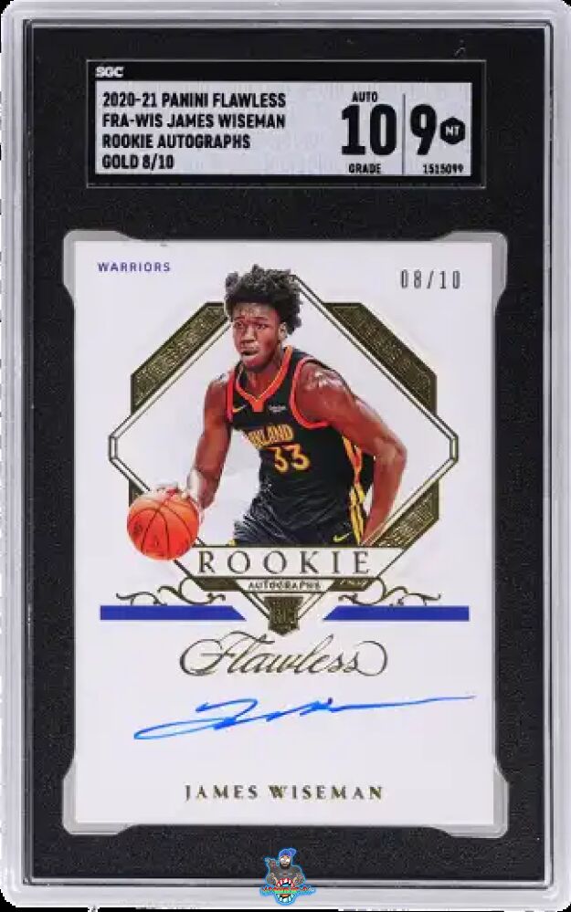2020 Panini Flawless Rookie Autos. Gold James Wiseman #FRA-WIS