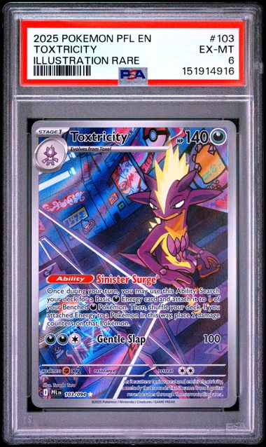 2025 Pokemon Phantasmal Flames Illustration Rare Toxtricity #103