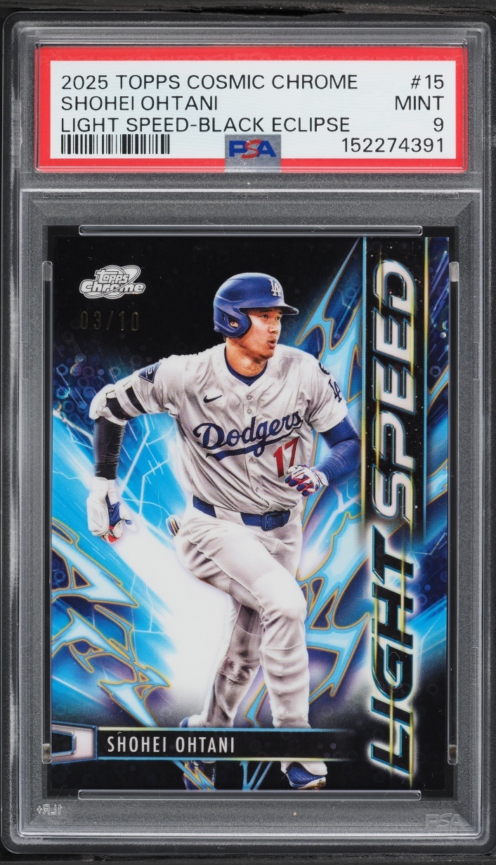 2025 Topps Cosmic Chrome Light Speed Black Eclipse Refractors Shohei Ohtani #LS15 /10