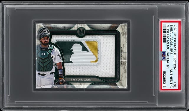 2025 Museum Collection Museum Memorabilia #MMI-SL Shea Langeliers Patch Card (#1/1) - PSA Authentic