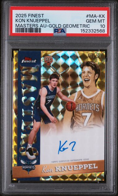 2025 Topps Finest Masters Autographs Gold Geometric Kon Knueppel #MA-KK