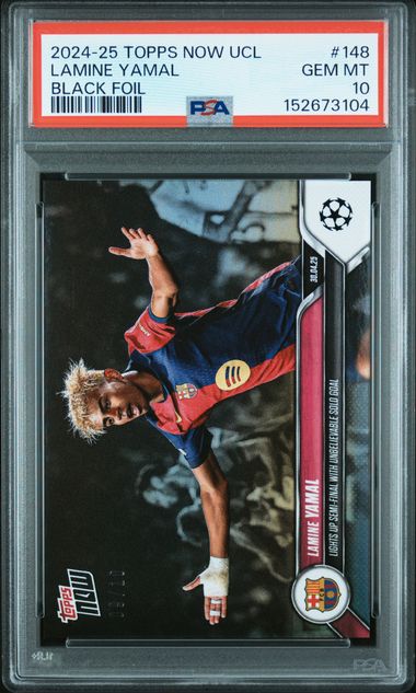 2024 Topps Now UEFA Champions League Black Lamine Yamal #148