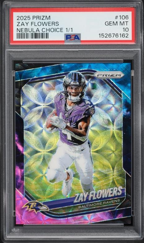 2025 Panini Prizm Nebula Choice 1/1 Zay Flowers #106 /1