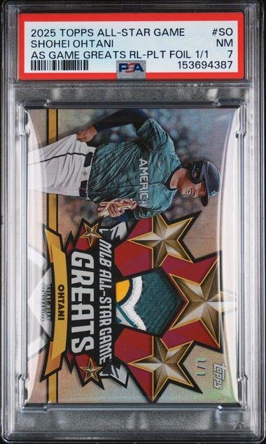 2025 Topps All-Star Game All-Star Game Greats Relics Platinum Foil 1/1 Shohei Ohtani #SO
