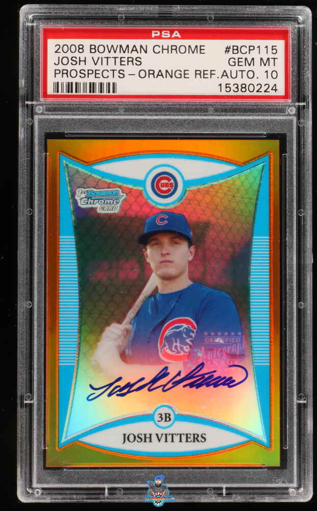 2008 Bowman Chrome Prospect Orange Refractor Josh Vitters #BCP115 /25
