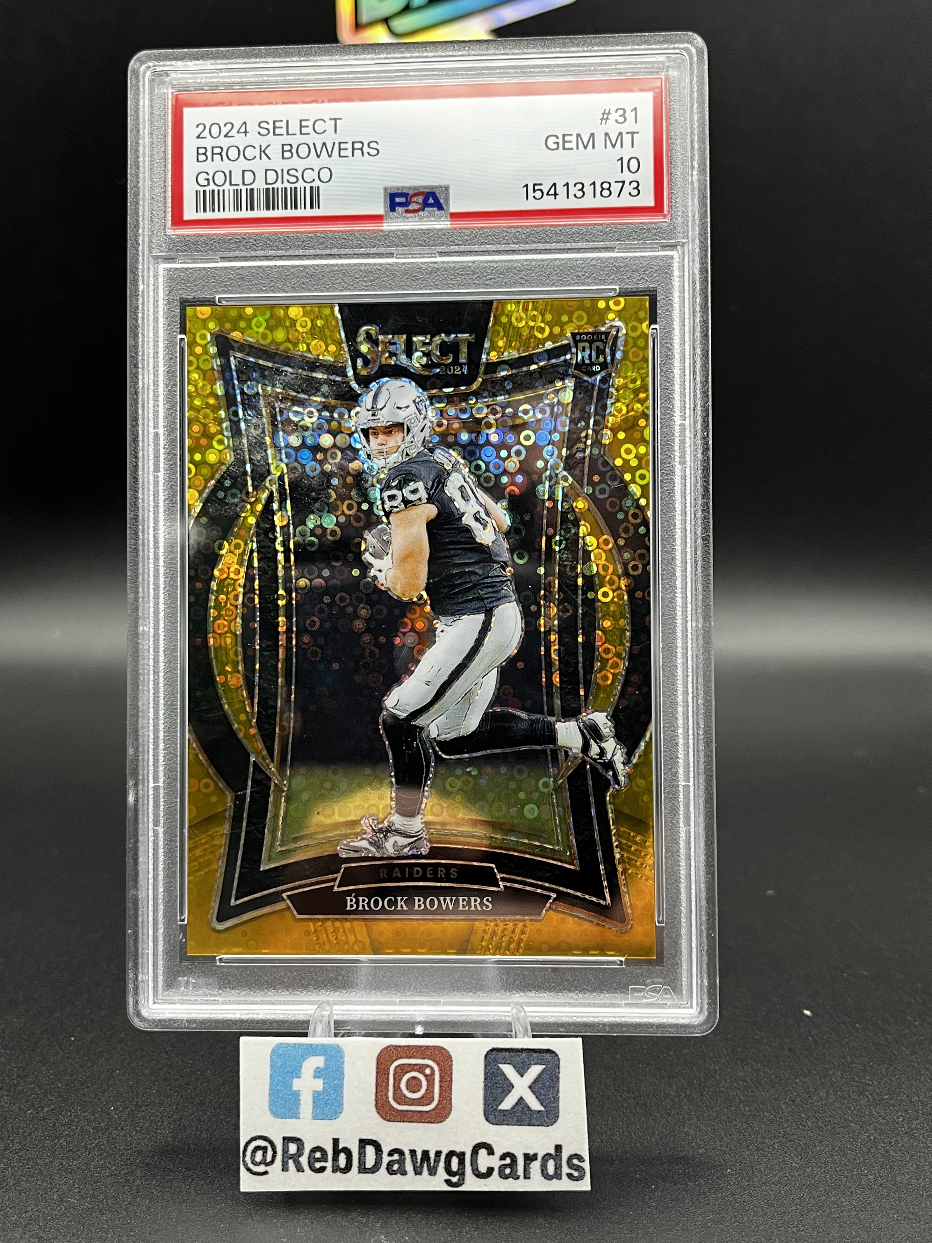 2024 Select Prizm Gold Disco Brock Bowers #31 /10