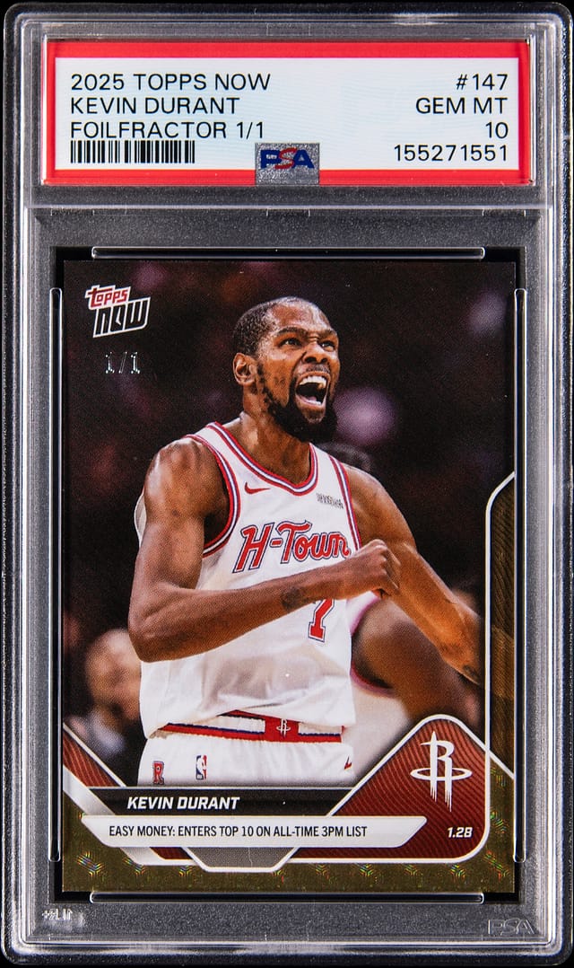 2025-26 Topps Now Foilfractor #147 Kevin Durant (#1/1) - PSA GEM MT 10