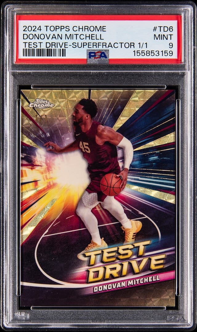 2024 Topps Chrome Test Drive Superfractors Donovan Mitchell #TD6 /1