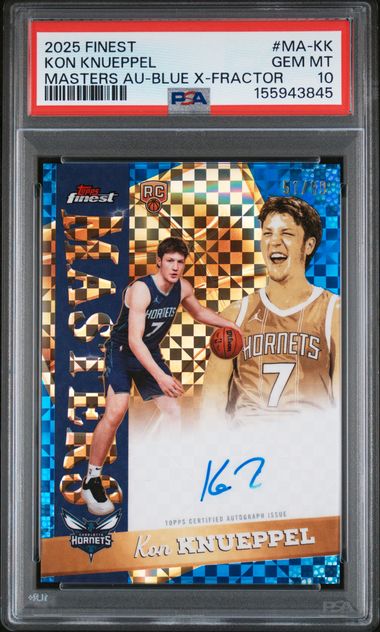 2025 Finest Masters Autograph Blue Xfractor Kon Knueppel #MA-KK /99