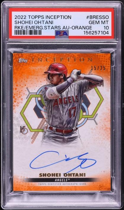 2022 Topps Inception Rookie and Emerging Stars Autograph Orange Shohei Ohtani #BRESSO /25