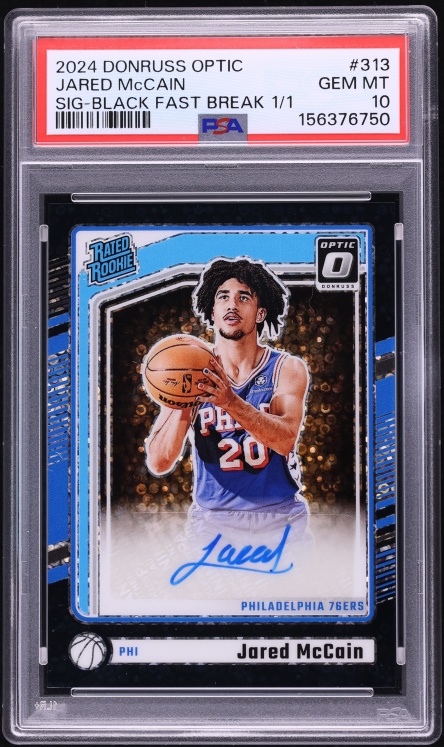 2024 Panini Donruss Optic Signature-Black Fast Break 1/1 Jared Mccain #313
