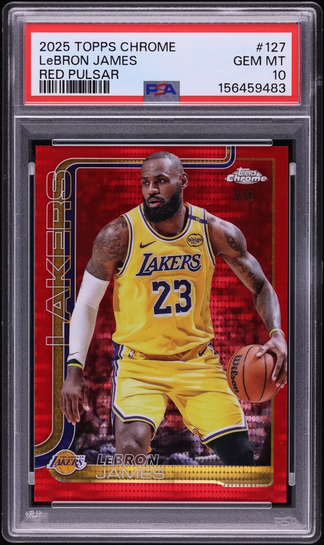 2025 Topps Chrome Red Pulsar LeBron James #127 /5