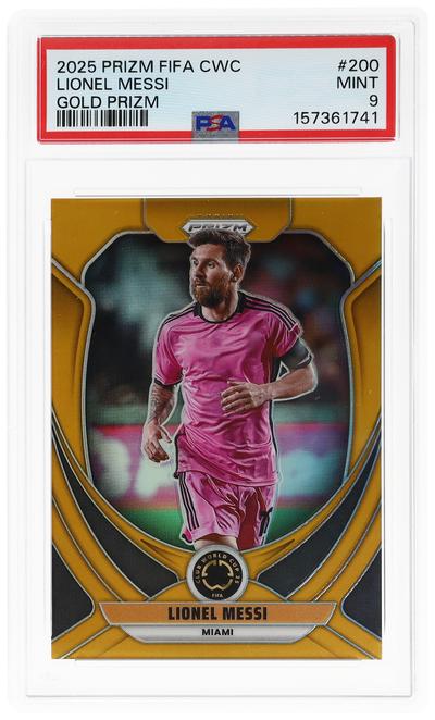 2025 Panini Prizm Fifa Club World Cup Gold Prizm Lionel Messi #200 1/10 PSA 9