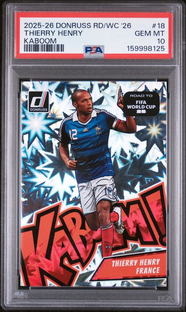 2025 Panini Donruss Road To Fifa World Cup '26 Kaboom! Kaboom! Thierry Henry #18